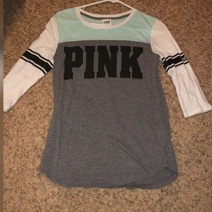 PINK three quarter sleeve shirt